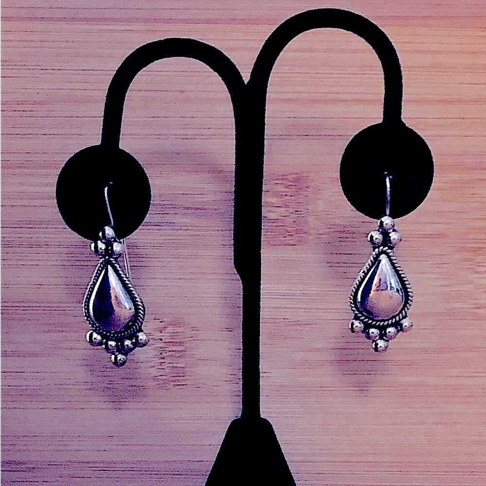 $122 Vintage Estate Earrings  Sterling Silver  Marked CII 925 MEXICO